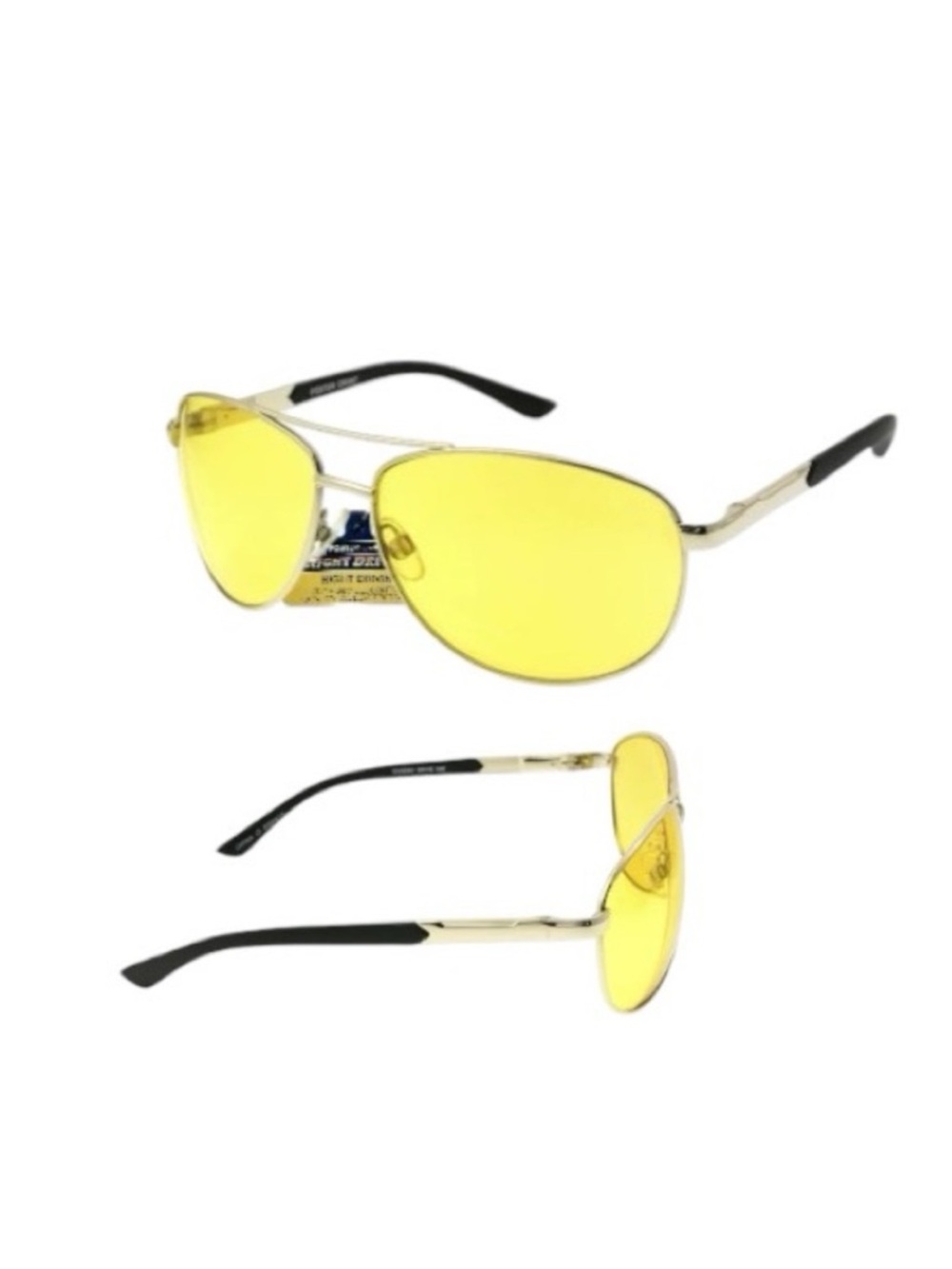 Foster Grant Aviator Night Drivers Sunglasses